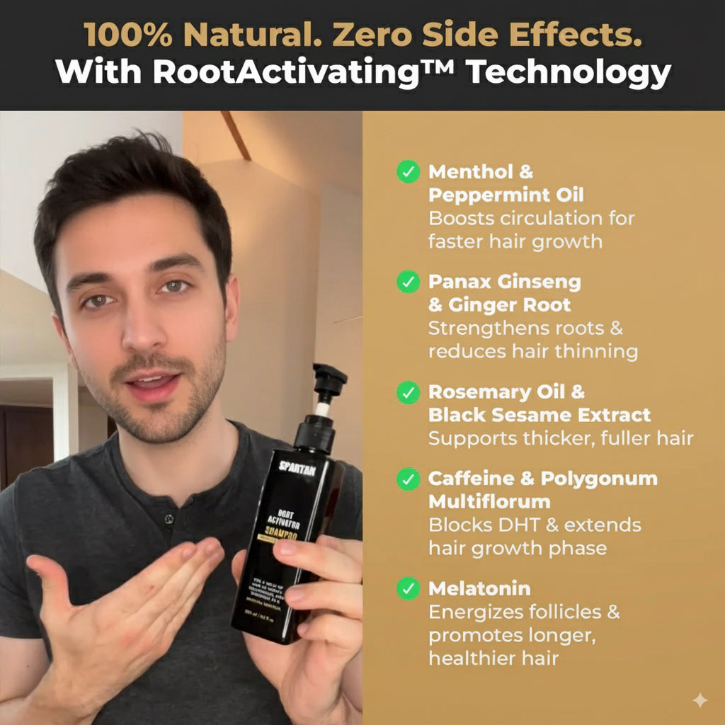 Root Activator Shampoo For Men Hair Loss - Increased Hair Growth with Just 4 Washes a Week